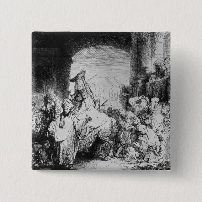 Badge Carré 5 Cm Triumph de Mordecai, c.1640 (Devant)