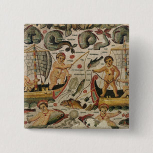 Badge Carré 5 Cm Triumph de Neptune et d'Amphitrite