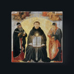 Badge Carré 5 Cm Triumph de St Thomas Aquinas<br><div class="desc">Triumph de St Thomas Aquinas | par emplacement d'art de Sandro Gozzoli | de Di de Benozzo di Lese : Louvre,  nombre de collection italien d'image de l'artiste | de Paris,  France | : XIR165159</div>