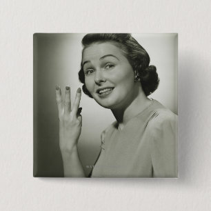 Badge Carré 5 Cm Trois