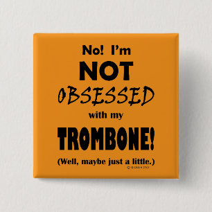 Badge Carré 5 Cm Trombone