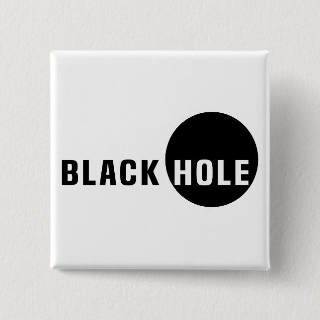 Badge Carré 5 Cm Trou noir (Devant)