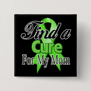 Badge Carré 5 Cm Trouvez un traitement pour ma maman - lymphome