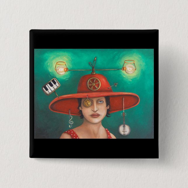 Badge Carré 5 Cm Truc 7 (Devant)