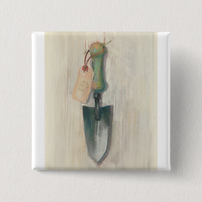 Badge Carré 5 Cm truelle (Devant)