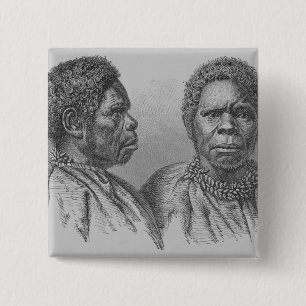Badge Carré 5 Cm Truganina, la dernière femme tasmanienne