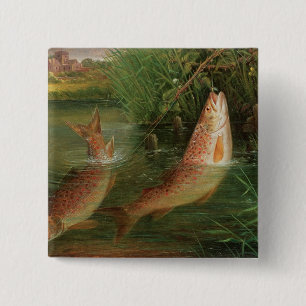 Badge Carré 5 Cm Truite chez Winchester