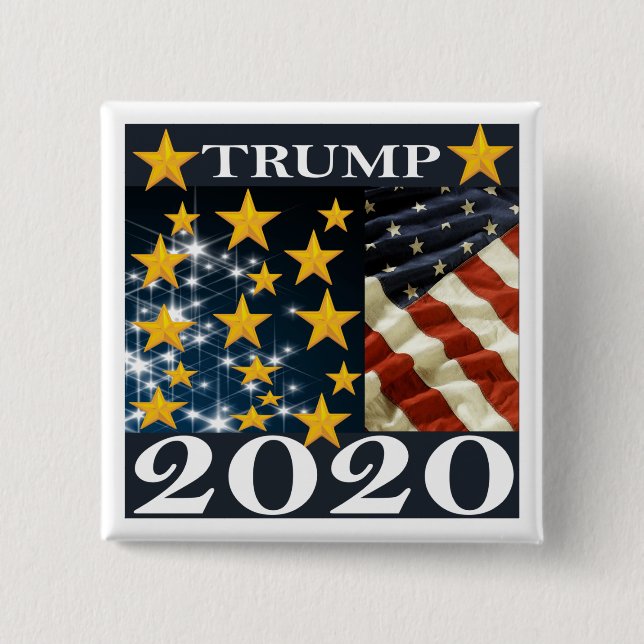 BADGE CARRÉ 5 CM TRUMP 2020 (Devant)