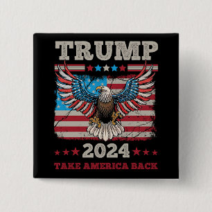 Badge Carré 5 Cm Trump 2024