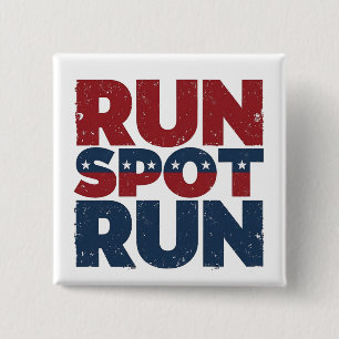 Badge Carré 5 Cm Trump 2024 Trump Vance élection de Run Spot Run Tr
