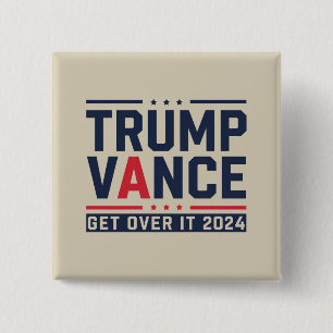 Badge Carré 5 Cm Trump a gagné l'élection 2024 Président Trump Vanc