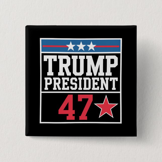 Badge Carré 5 Cm Trump remporte les élections de 2024 Trump remport (Devant)