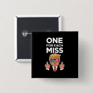 Badge Carré 5 Cm Trump un pour chaque erreur 