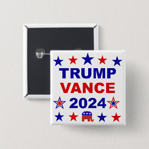 Badge Carré 5 Cm Trump Vance 2024