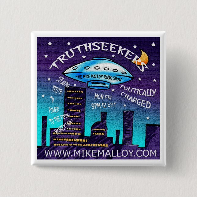 BADGE CARRÉ 5 CM TRUTHSEEKERS (Devant)