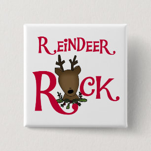 Badge Carré 5 Cm Tshirts et cadeaux Reindeer Rock