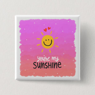 Badge Carré 5 Cm Tu es mon carré de soleil
