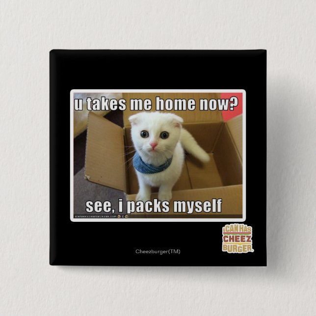 Badge Carré 5 Cm Tu me ramènes maintenant ? (Devant)