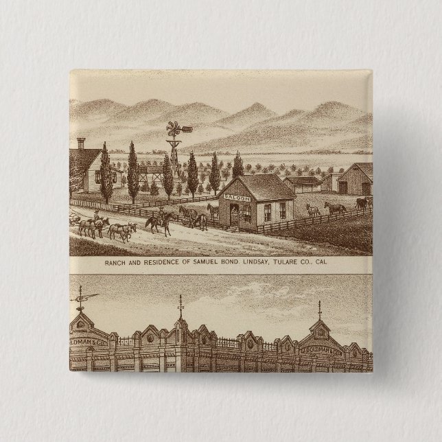 Badge Carré 5 Cm Tulare (Devant)