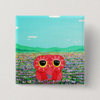 Badge Carré 5 Cm tulipe