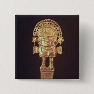 Badge Carré 5 Cm Tumi ou couteau cérémonieux dans la forme de