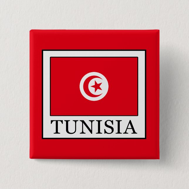 Badge Carré 5 Cm Tunisia (Devant)