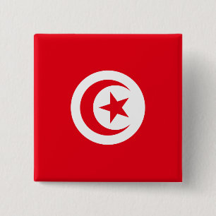 Badge Carré 5 Cm Tunisia Flag