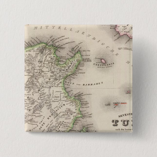 Badge Carré 5 Cm Tunisie (Devant)