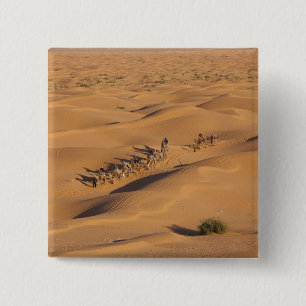 Badge Carré 5 Cm Tunisie, Région des Ksour, Ksar Ghilane, Grand Erg