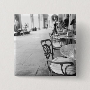 Badge Carré 5 Cm Turin Italie, Café et Arche