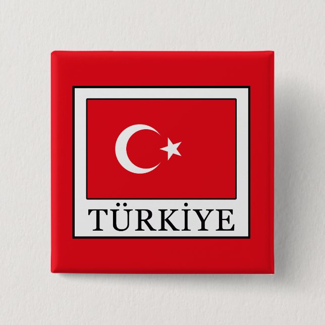 Badge Carré 5 Cm Türkiye (Devant)