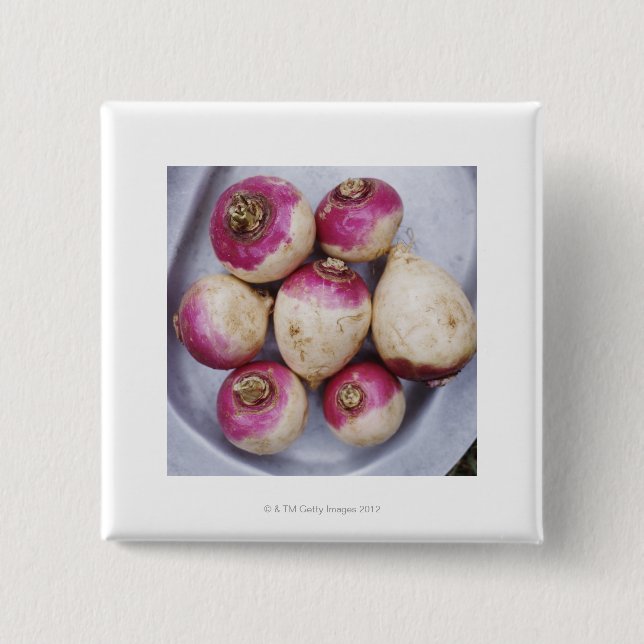 Badge Carré 5 Cm Turnips (Devant)