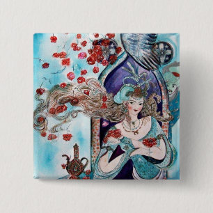 BADGE CARRÉ 5 CM TURQUE FAIRY TAIL