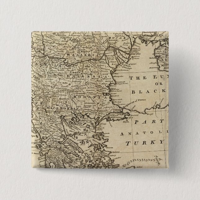 Badge Carré 5 Cm Turquie (Devant)