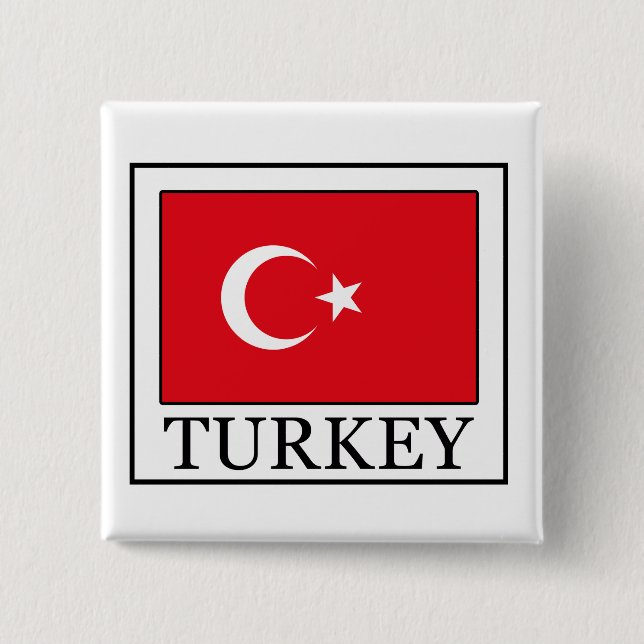 Badge Carré 5 Cm Turquie (Devant)