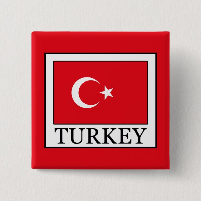 Badge Carré 5 Cm Turquie (Devant)