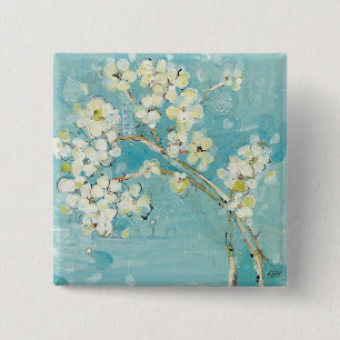 Badge Carré 5 Cm Turquoise vivante