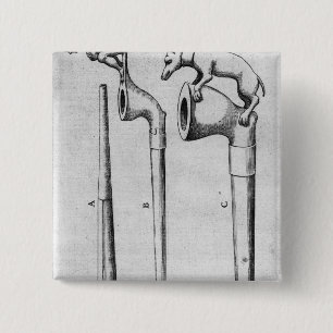 Badge Carré 5 Cm Tuyaux de tabagisme