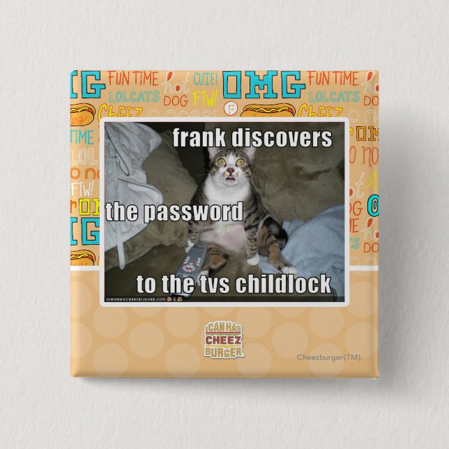 Badge Carré 5 Cm TV Childlock (Devant)
