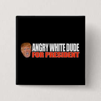 BADGE CARRÉ 5 CM TYPE BLANC FÂCHÉ POUR LE PRÉSIDENT - - .PNG
