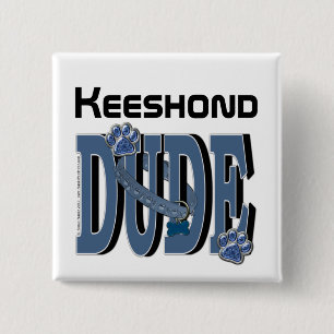 Badge Carré 5 Cm TYPE de Keeshond