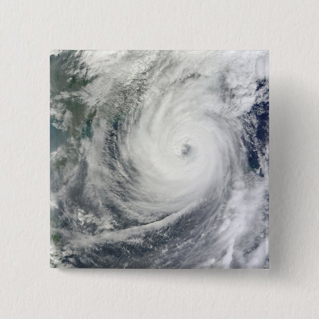 Badge Carré 5 Cm Typhon Megi 4 (Devant)