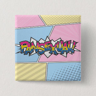 Badge Carré 5 Cm Typographie de la fierté transexuelle mi-teinte av