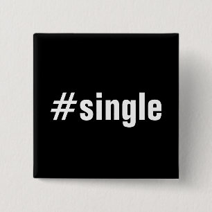 Badge Carré 5 Cm #Typographie de texte drôle de hashtag unique