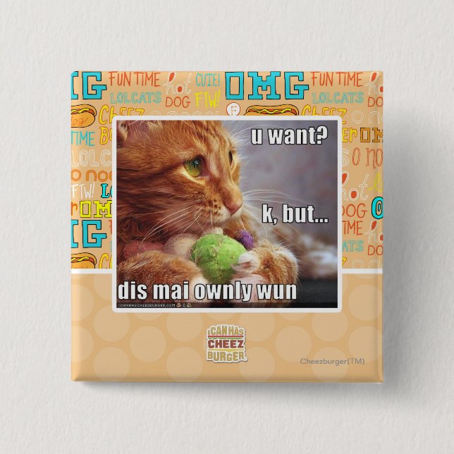 Badge Carré 5 Cm U veulent ? (Devant)