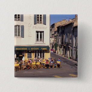 Badge Carré 5 Cm UE, France, Provence, Bouches-du-Rhône, Arles.