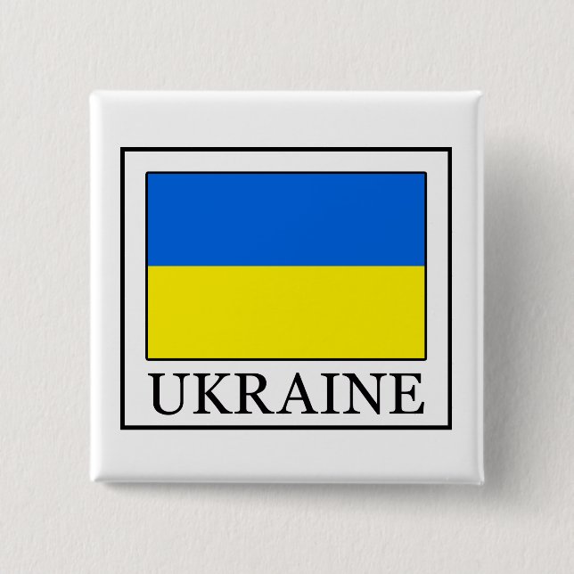 Badge Carré 5 Cm Ukraine (Devant)