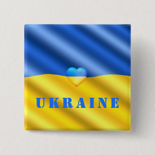 Badge Carré 5 Cm Ukraine - Soutien à la liberté de la paix - drap