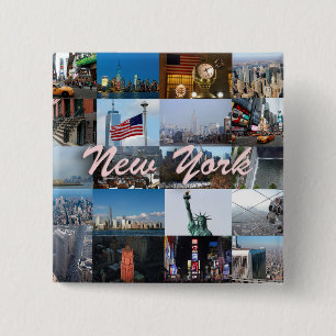 Badge Carré 5 Cm Ultimate ! New York City