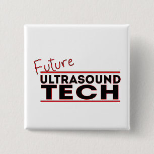 Badge Carré 5 Cm Ultrasound Tech